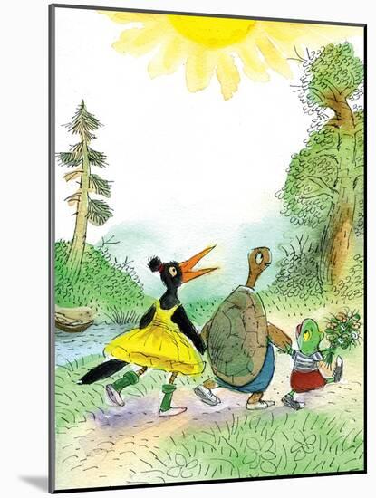 Ted, Ed and Caroll are Great Friends - Turtle-Valeri Gorbachev-Mounted Giclee Print