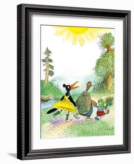 Ted, Ed and Caroll are Great Friends - Turtle-Valeri Gorbachev-Framed Giclee Print