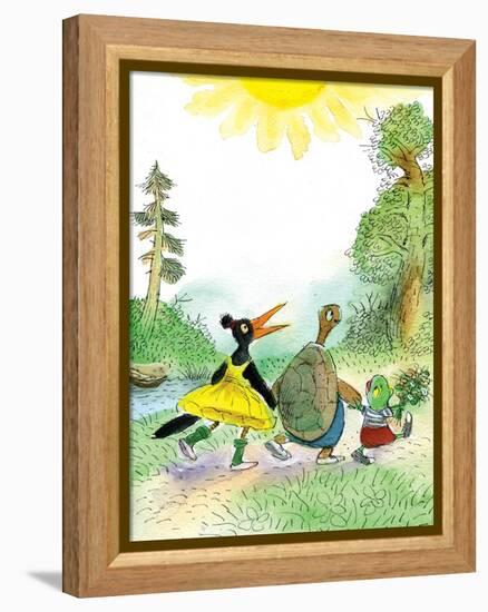 Ted, Ed and Caroll are Great Friends - Turtle-Valeri Gorbachev-Framed Premier Image Canvas