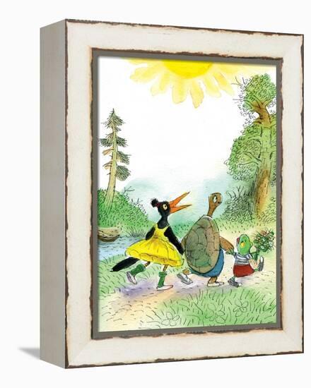 Ted, Ed and Caroll are Great Friends - Turtle-Valeri Gorbachev-Framed Premier Image Canvas