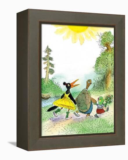 Ted, Ed and Caroll are Great Friends - Turtle-Valeri Gorbachev-Framed Premier Image Canvas