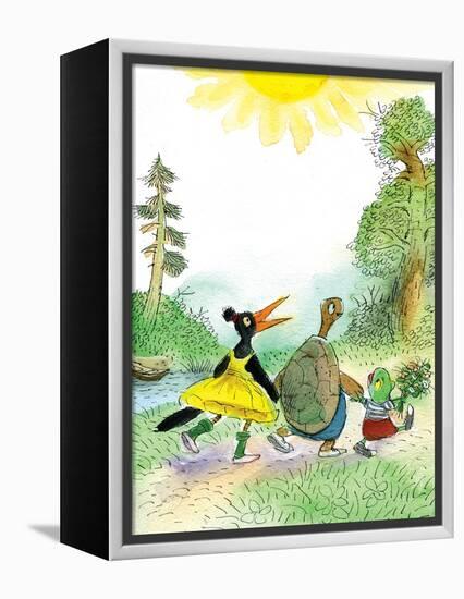 Ted, Ed and Caroll are Great Friends - Turtle-Valeri Gorbachev-Framed Premier Image Canvas