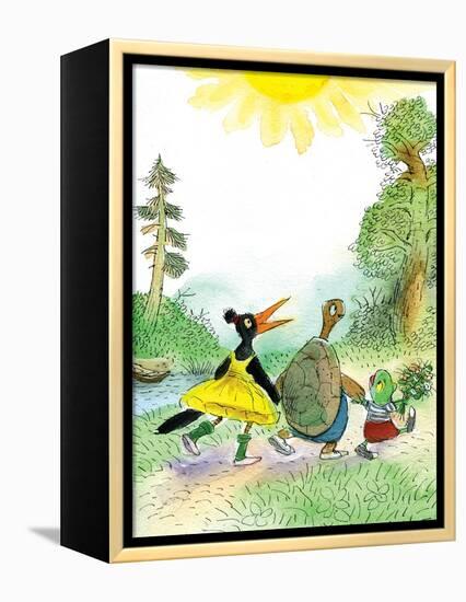 Ted, Ed and Caroll are Great Friends - Turtle-Valeri Gorbachev-Framed Premier Image Canvas