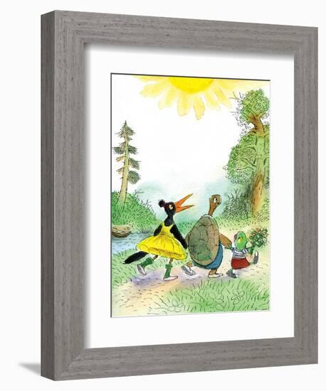 Ted, Ed and Caroll are Great Friends - Turtle-Valeri Gorbachev-Framed Giclee Print