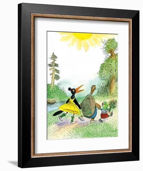 Ted, Ed and Caroll are Great Friends - Turtle-Valeri Gorbachev-Framed Giclee Print