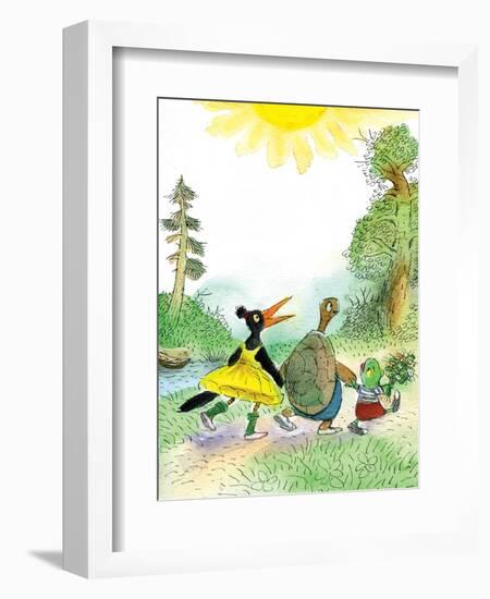 Ted, Ed and Caroll are Great Friends - Turtle-Valeri Gorbachev-Framed Giclee Print