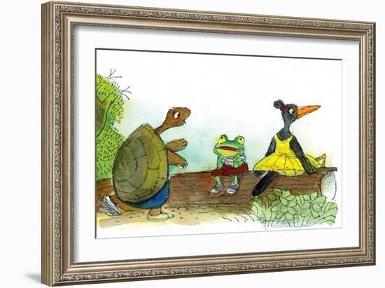 Ted, Ed, and Caroll are Great Friends - Turtle-Valeri Gorbachev-Framed Giclee Print