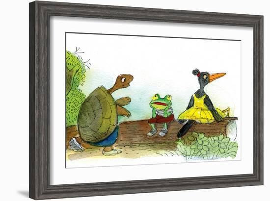 Ted, Ed, and Caroll are Great Friends - Turtle-Valeri Gorbachev-Framed Giclee Print