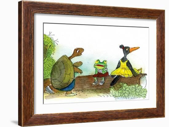 Ted, Ed, and Caroll are Great Friends - Turtle-Valeri Gorbachev-Framed Giclee Print