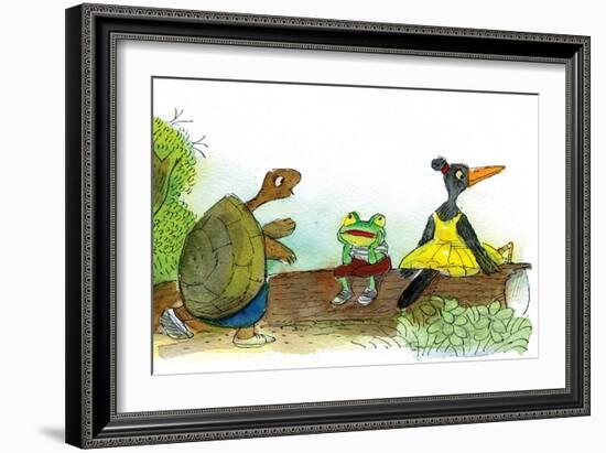 Ted, Ed, and Caroll are Great Friends - Turtle-Valeri Gorbachev-Framed Giclee Print