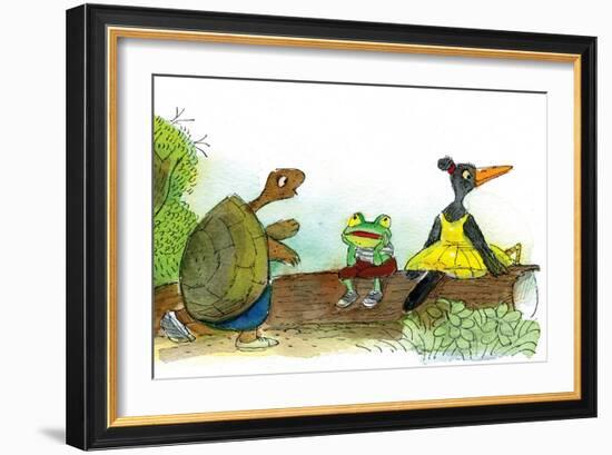 Ted, Ed, and Caroll are Great Friends - Turtle-Valeri Gorbachev-Framed Giclee Print