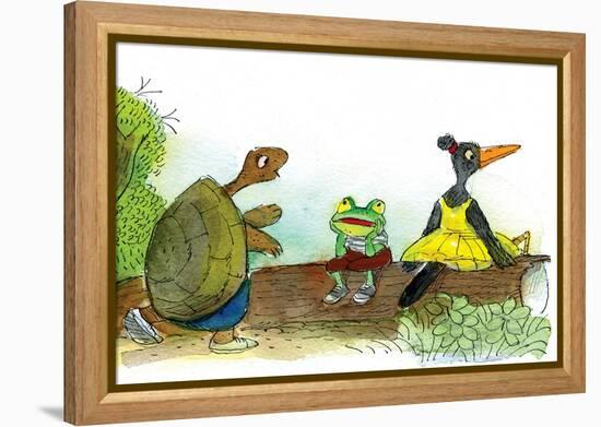 Ted, Ed, and Caroll are Great Friends - Turtle-Valeri Gorbachev-Framed Premier Image Canvas