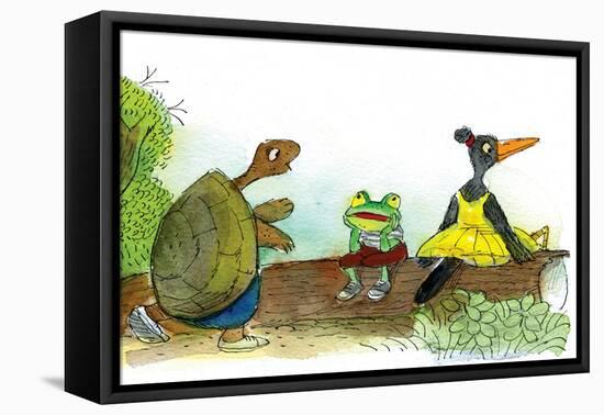 Ted, Ed, and Caroll are Great Friends - Turtle-Valeri Gorbachev-Framed Premier Image Canvas