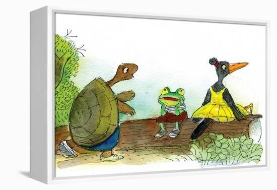 Ted, Ed, and Caroll are Great Friends - Turtle-Valeri Gorbachev-Framed Premier Image Canvas