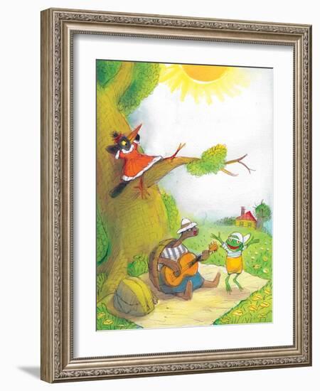 Ted, Ed and Caroll - the Picnic - Turtle-Valeri Gorbachev-Framed Giclee Print