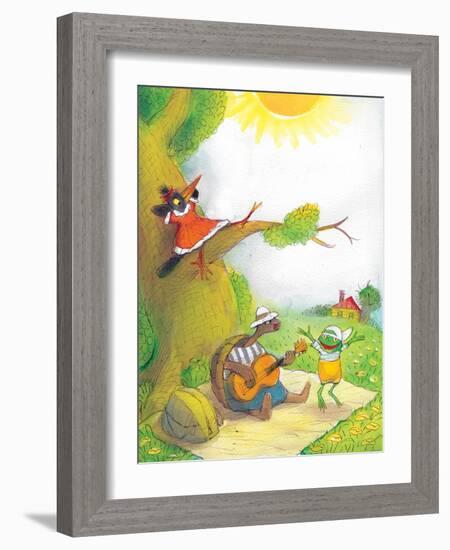 Ted, Ed and Caroll - the Picnic - Turtle-Valeri Gorbachev-Framed Giclee Print