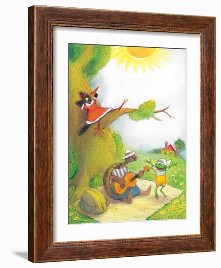 Ted, Ed and Caroll - the Picnic - Turtle-Valeri Gorbachev-Framed Giclee Print