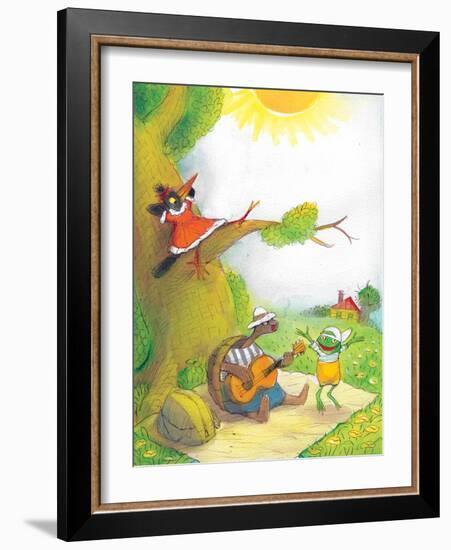 Ted, Ed and Caroll - the Picnic - Turtle-Valeri Gorbachev-Framed Giclee Print