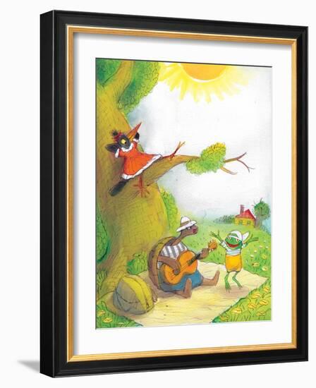 Ted, Ed and Caroll - the Picnic - Turtle-Valeri Gorbachev-Framed Giclee Print