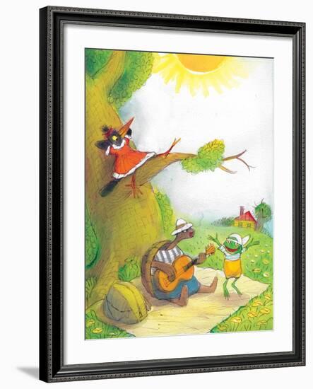 Ted, Ed and Caroll - the Picnic - Turtle-Valeri Gorbachev-Framed Giclee Print