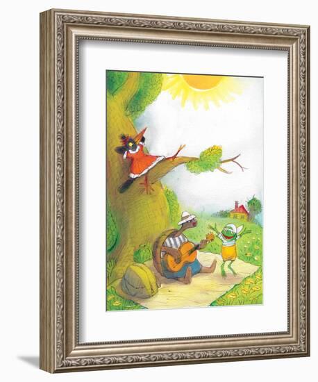 Ted, Ed and Caroll - the Picnic - Turtle-Valeri Gorbachev-Framed Giclee Print