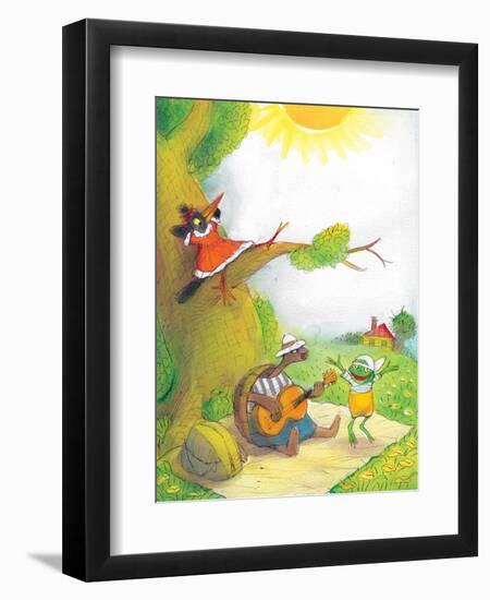 Ted, Ed and Caroll - the Picnic - Turtle-Valeri Gorbachev-Framed Giclee Print