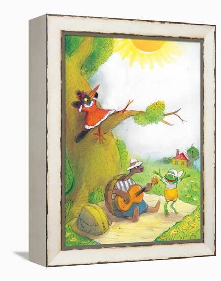 Ted, Ed and Caroll - the Picnic - Turtle-Valeri Gorbachev-Framed Premier Image Canvas