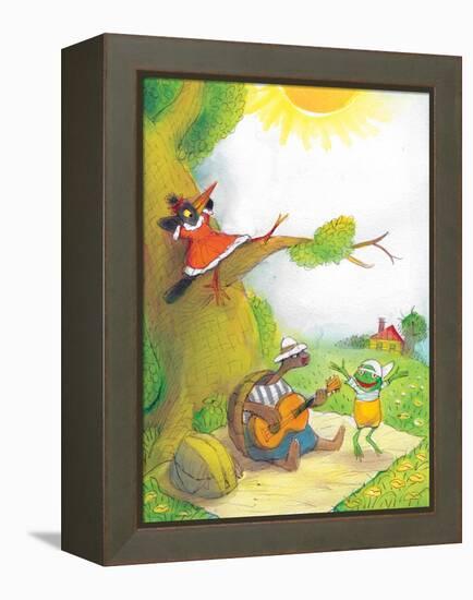 Ted, Ed and Caroll - the Picnic - Turtle-Valeri Gorbachev-Framed Premier Image Canvas