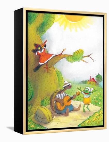 Ted, Ed and Caroll - the Picnic - Turtle-Valeri Gorbachev-Framed Premier Image Canvas