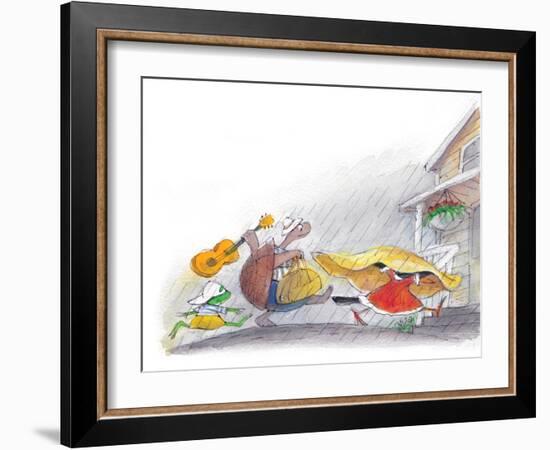 Ted, Ed and Caroll - the Picnic - Turtle-Valeri Gorbachev-Framed Giclee Print