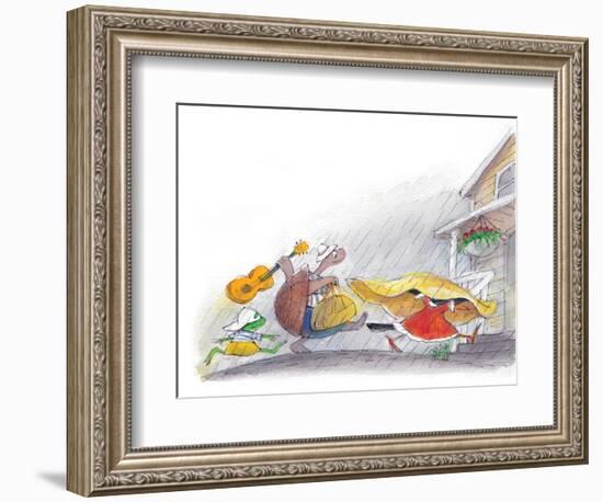 Ted, Ed and Caroll - the Picnic - Turtle-Valeri Gorbachev-Framed Giclee Print