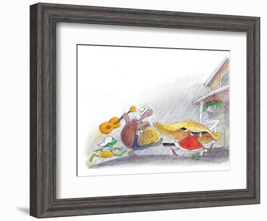 Ted, Ed and Caroll - the Picnic - Turtle-Valeri Gorbachev-Framed Giclee Print