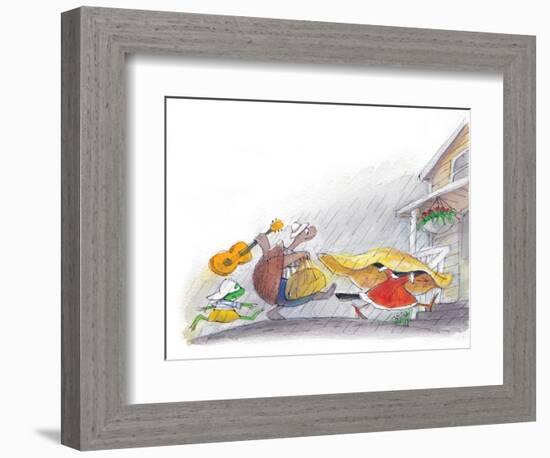 Ted, Ed and Caroll - the Picnic - Turtle-Valeri Gorbachev-Framed Giclee Print