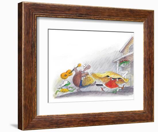 Ted, Ed and Caroll - the Picnic - Turtle-Valeri Gorbachev-Framed Giclee Print