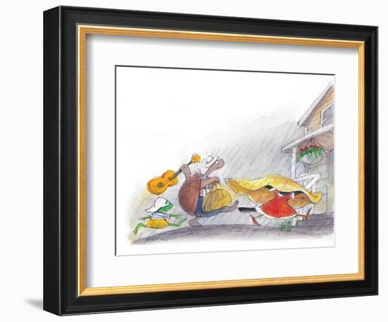 Ted, Ed and Caroll - the Picnic - Turtle-Valeri Gorbachev-Framed Giclee Print