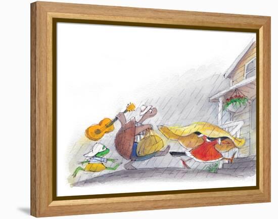 Ted, Ed and Caroll - the Picnic - Turtle-Valeri Gorbachev-Framed Premier Image Canvas