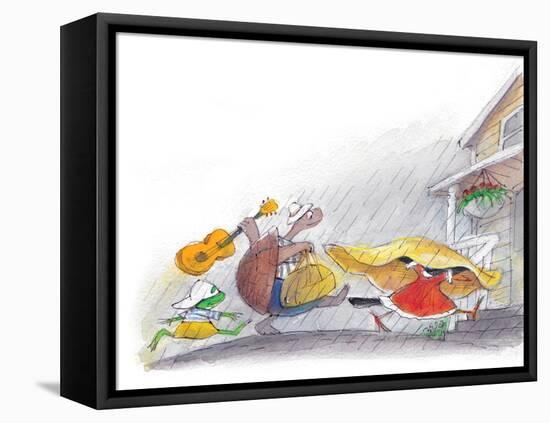 Ted, Ed and Caroll - the Picnic - Turtle-Valeri Gorbachev-Framed Premier Image Canvas