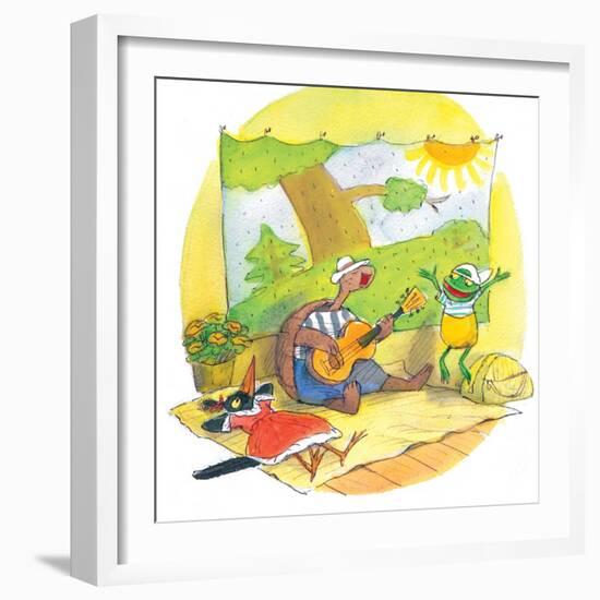 Ted, Ed and Caroll - the Picnic - Turtle-Valeri Gorbachev-Framed Giclee Print