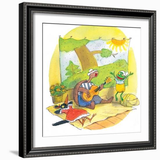 Ted, Ed and Caroll - the Picnic - Turtle-Valeri Gorbachev-Framed Giclee Print