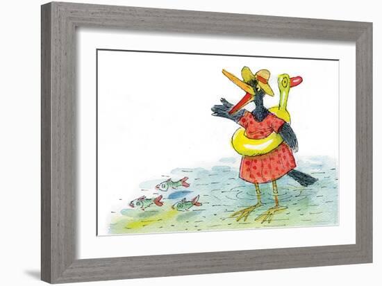 Ted, Ed and Caroll the Tiny Fish 3 - Turtle-Valeri Gorbachev-Framed Giclee Print