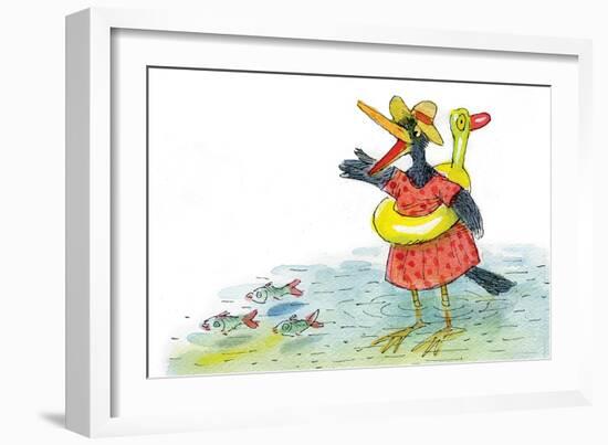 Ted, Ed and Caroll the Tiny Fish 3 - Turtle-Valeri Gorbachev-Framed Giclee Print