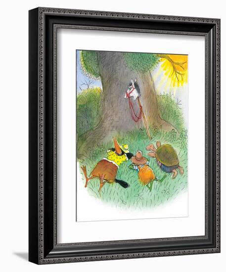 Ted, Ed, Caroll, and the Horse - Turtle-Valeri Gorbachev-Framed Giclee Print