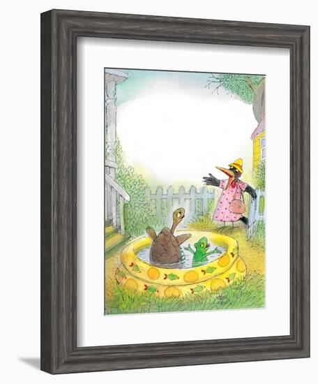 Ted,Ed, Caroll and the Swimming Pool - Turtle-Valeri Gorbachev-Framed Giclee Print