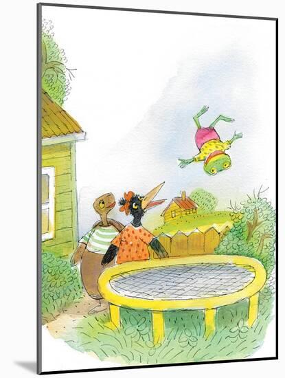 Ted, Ed, Caroll and the Trampoline - Turtle-Valeri Gorbachev-Mounted Giclee Print