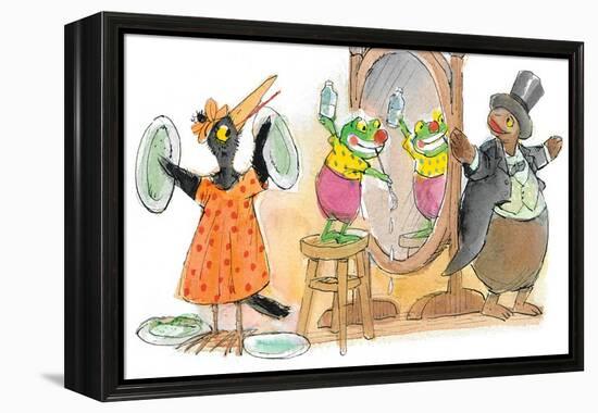 Ted, Ed, Caroll and the Trampoline - Turtle-Valeri Gorbachev-Framed Premier Image Canvas