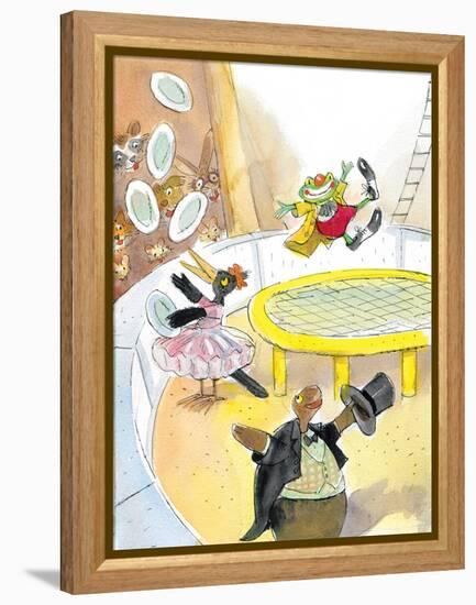 Ted, Ed. Caroll and the Trampoline - Turtle-Valeri Gorbachev-Framed Premier Image Canvas