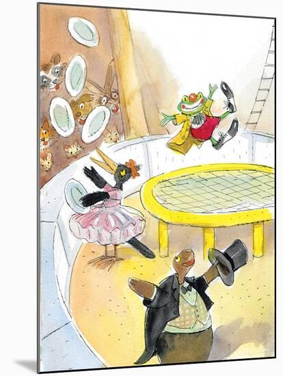 Ted, Ed. Caroll and the Trampoline - Turtle-Valeri Gorbachev-Mounted Giclee Print