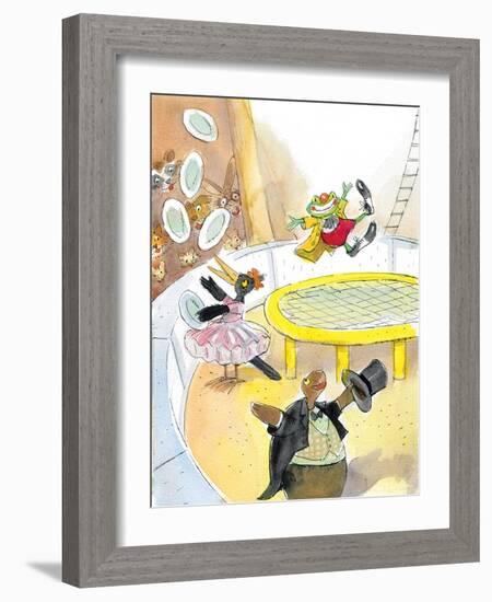 Ted, Ed. Caroll and the Trampoline - Turtle-Valeri Gorbachev-Framed Giclee Print