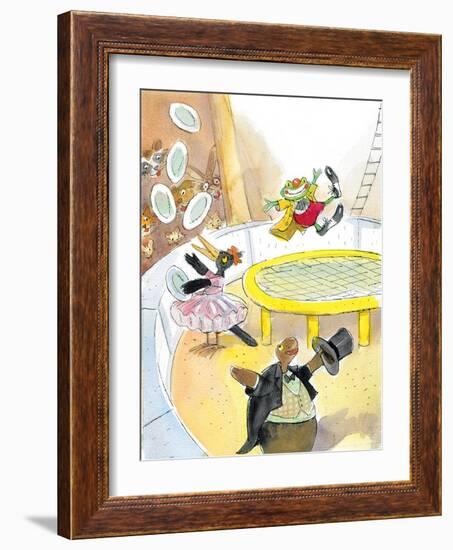 Ted, Ed. Caroll and the Trampoline - Turtle-Valeri Gorbachev-Framed Giclee Print