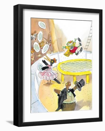 Ted, Ed. Caroll and the Trampoline - Turtle-Valeri Gorbachev-Framed Giclee Print